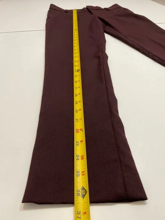 Banana Republic Martin Fit Women’s Burgundy Pants Size 4S - Picture 3 of 11